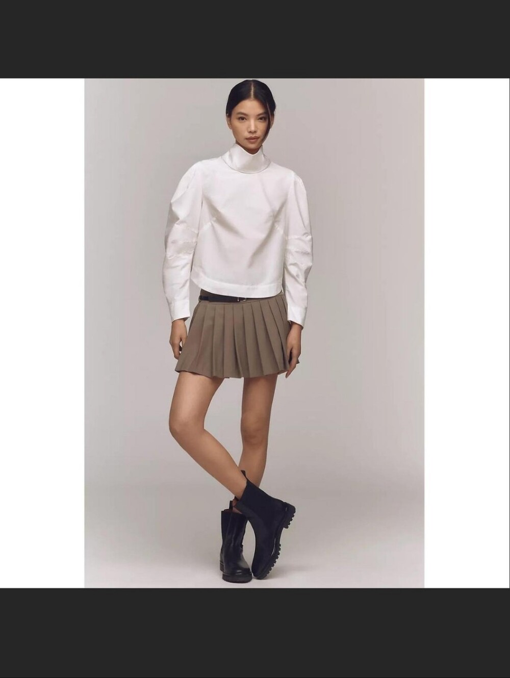 Anthropologie Mock Neck Blouse